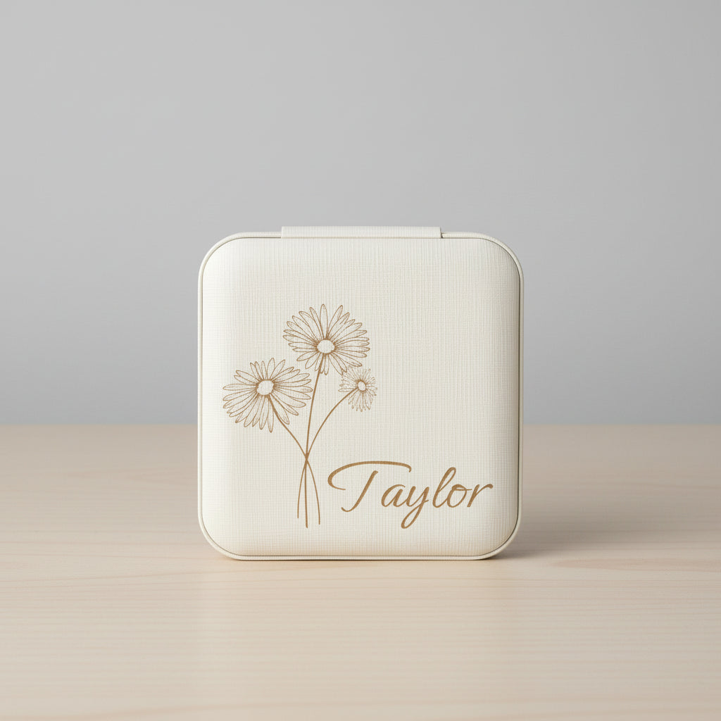 Birth Flower Jewelry Box